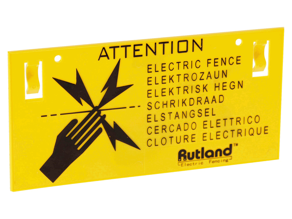  - Rutland Electric Fence Warning Sign - Zap Fencing - 