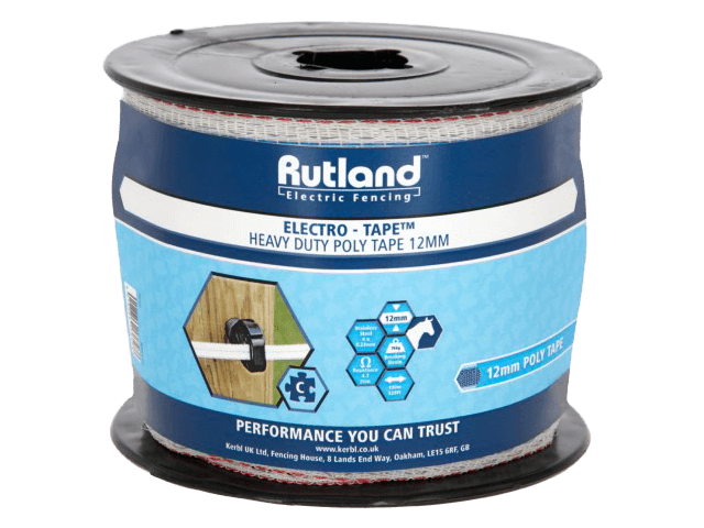  - Rutland Electro-Tape Heavy Duty 12mm - Zap Fencing - 