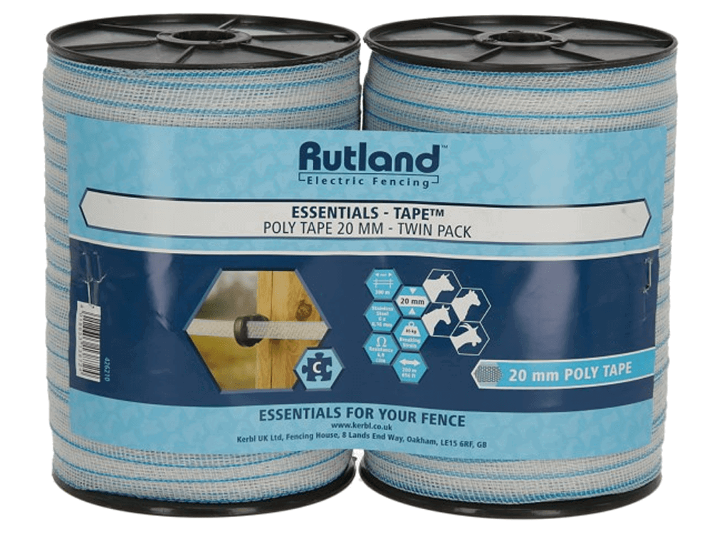  - Rutland Essentials Poly Tape 20mm - Zap Fencing - 