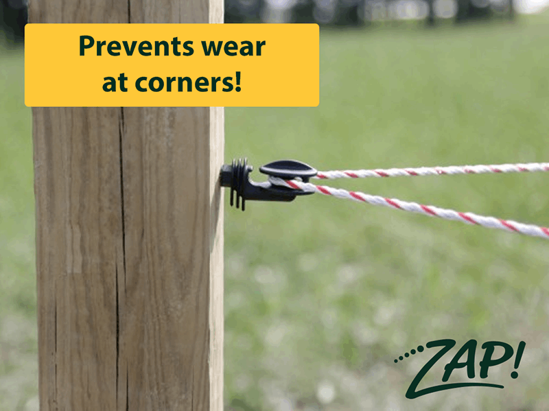  - Screw-In Corner Rope/Wire Insulator - Zap Fencing - 